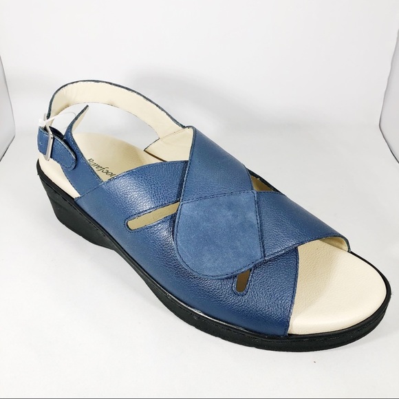 DREW Shoes - Barefoot Freedom x Drew Patch Navy Leather Sandal